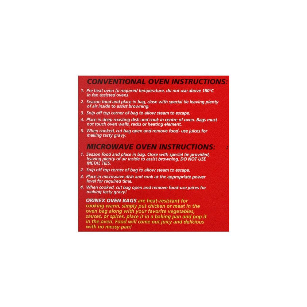 Orinex Oven Bags, Medium, 6-Pack