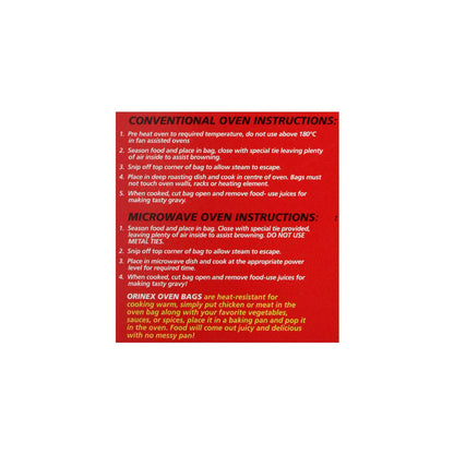 Orinex Oven Bags, Medium, 6-Pack