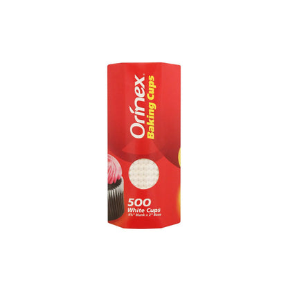 Orinex Baking Cups, White, 500-Pack
