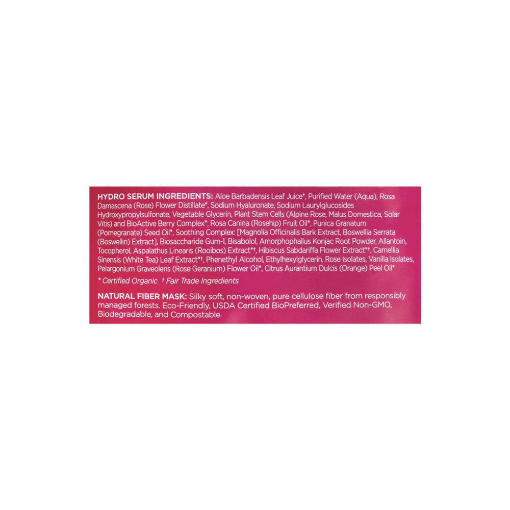 Andalou Naturals Instant Hydration Hydro Serum Facial Mask, 18ml