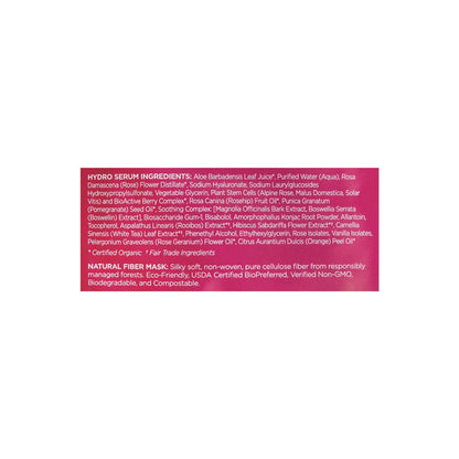 Andalou Naturals Instant Hydration Hydro Serum Facial Mask, 18ml