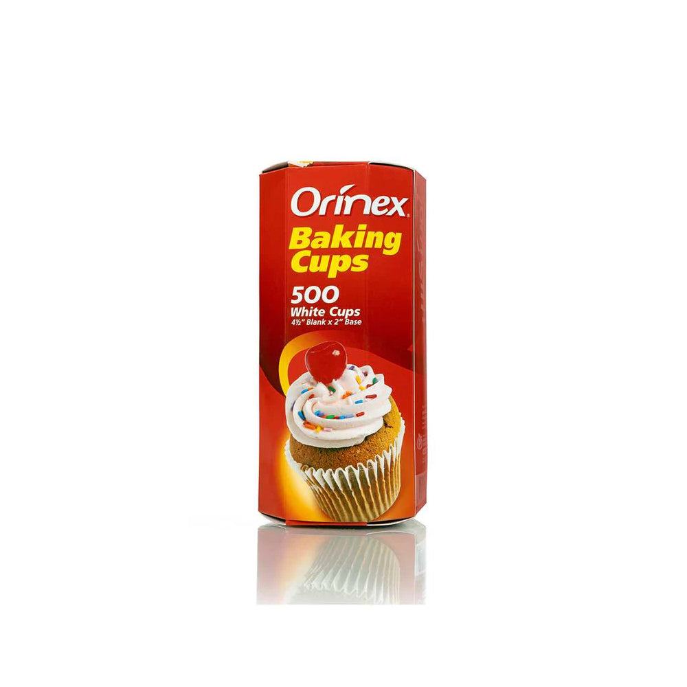 Orinex Baking Cups, White, 500-Pack