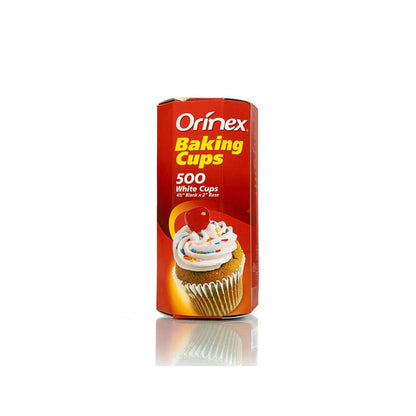 Orinex Baking Cups, White, 500-Pack