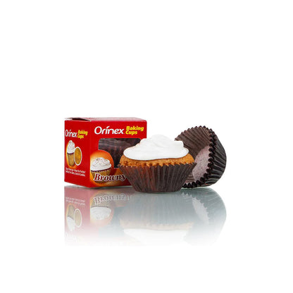 Orinex Baking Cups, Browny, 100-Pack