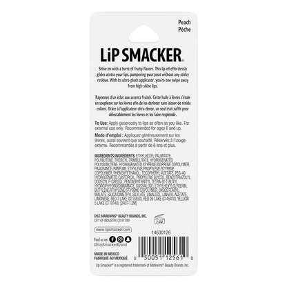 Lip Smacker Fruit Glaze Lip Oil, Ultra-Hydrating &amp; Moisturizing with High-Shine Finish - Peach, 6.35ml