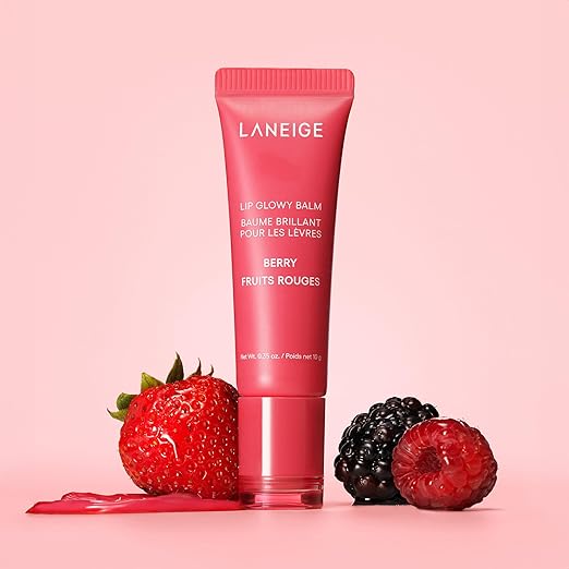 Laneige Berry Lip Glowy Balm, Shea Butter, Murumuru Seed Butter, 10g