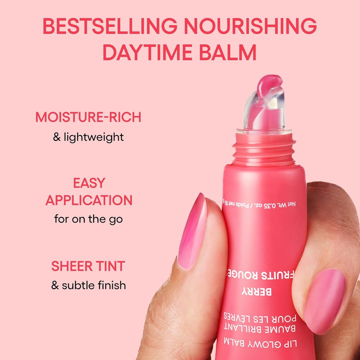 Laneige Gummy Bear Lip Glowy Balm, Shea Butter, Murumuru Butter, For All Types Of Skin, 10g