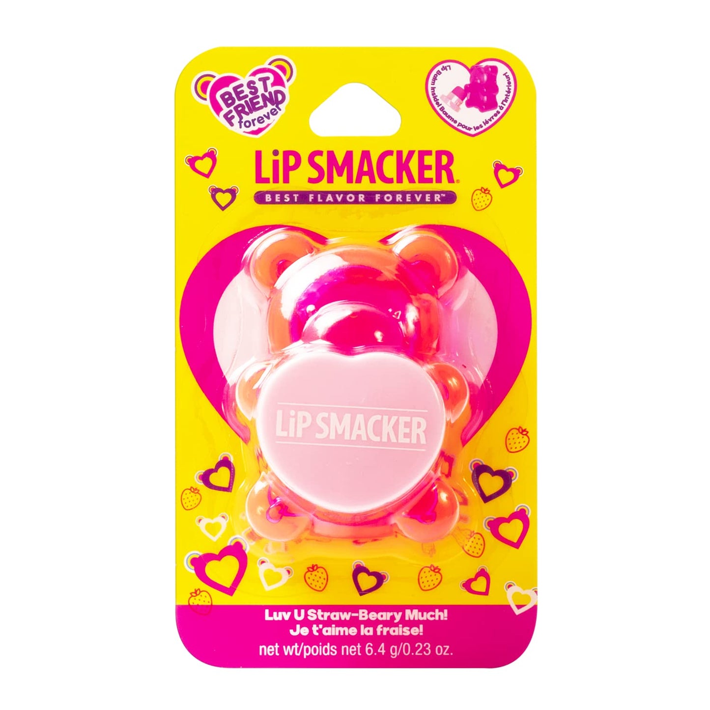 Lip Smacker Luv U Straw-Beary Much! Lip Balm, Strawberry, 6.4g