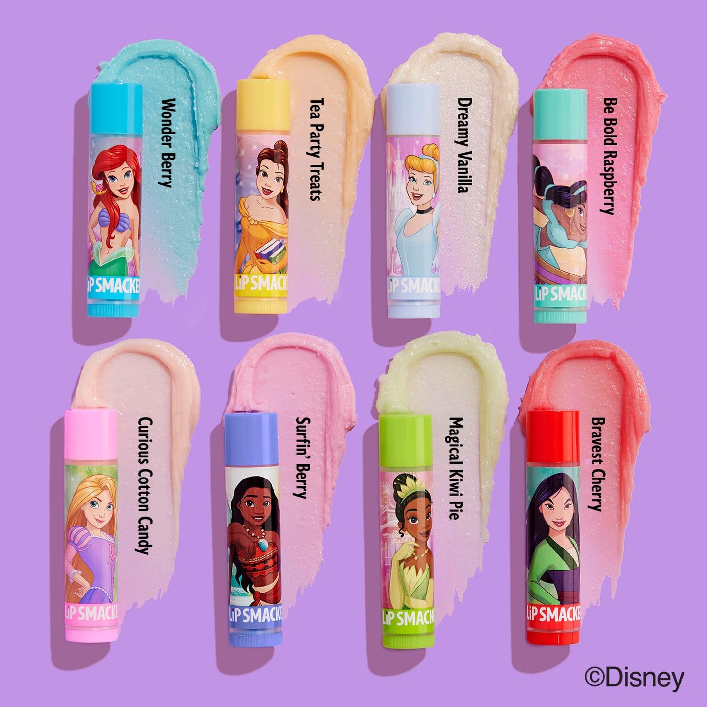 Lip Smacker Disney Princess Flavored Lip Balm Party Pack, 8 Pcs, 32.0g