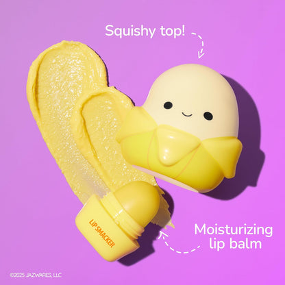 Lip Smacker Squishmallows Moisturizing Lip Balm, Hydrates &amp; Smooths – Junie, Banana,  7.4g