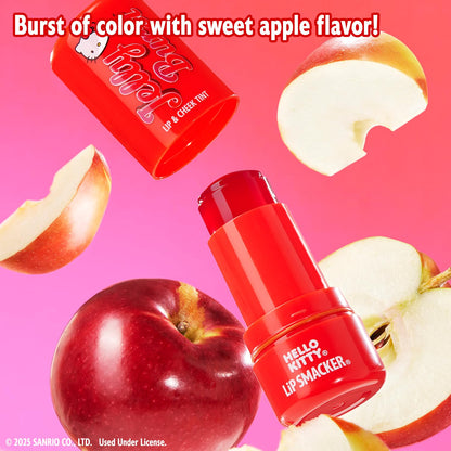 Lip Smacker Hello Kitty So Jelly Lip &amp; Cheek Tint, Moisturizing Sheer &amp; Buildable Color - Apple, 7.6g