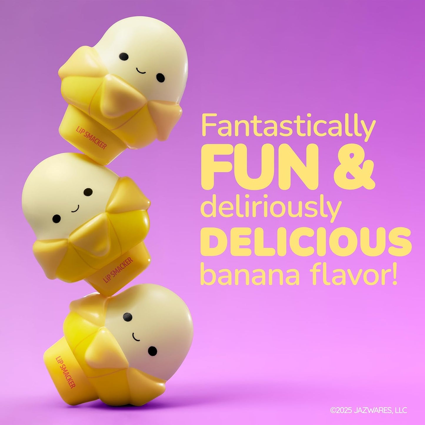 Lip Smacker Squishmallows Moisturizing Lip Balm, Hydrates &amp; Smooths – Junie, Banana,  7.4g