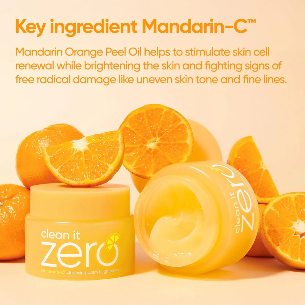 Banila CO Clean It Zero Mandarin-C Brightening Cleansing Balm, Jojoba Oil, For Uneven Skintone, 100ml