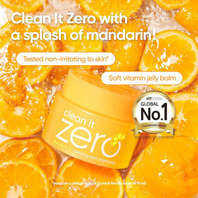 Banila CO Clean It Zero Mandarin-C Brightening Cleansing Balm, Jojoba Oil, For Uneven Skintone, 100ml