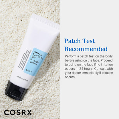 COSRX Ultimate Nourishing Rice Overnight Spa Mask, Paraben Free, Niacinamide, Rice Extract, For All Types Of Skin, 60ml