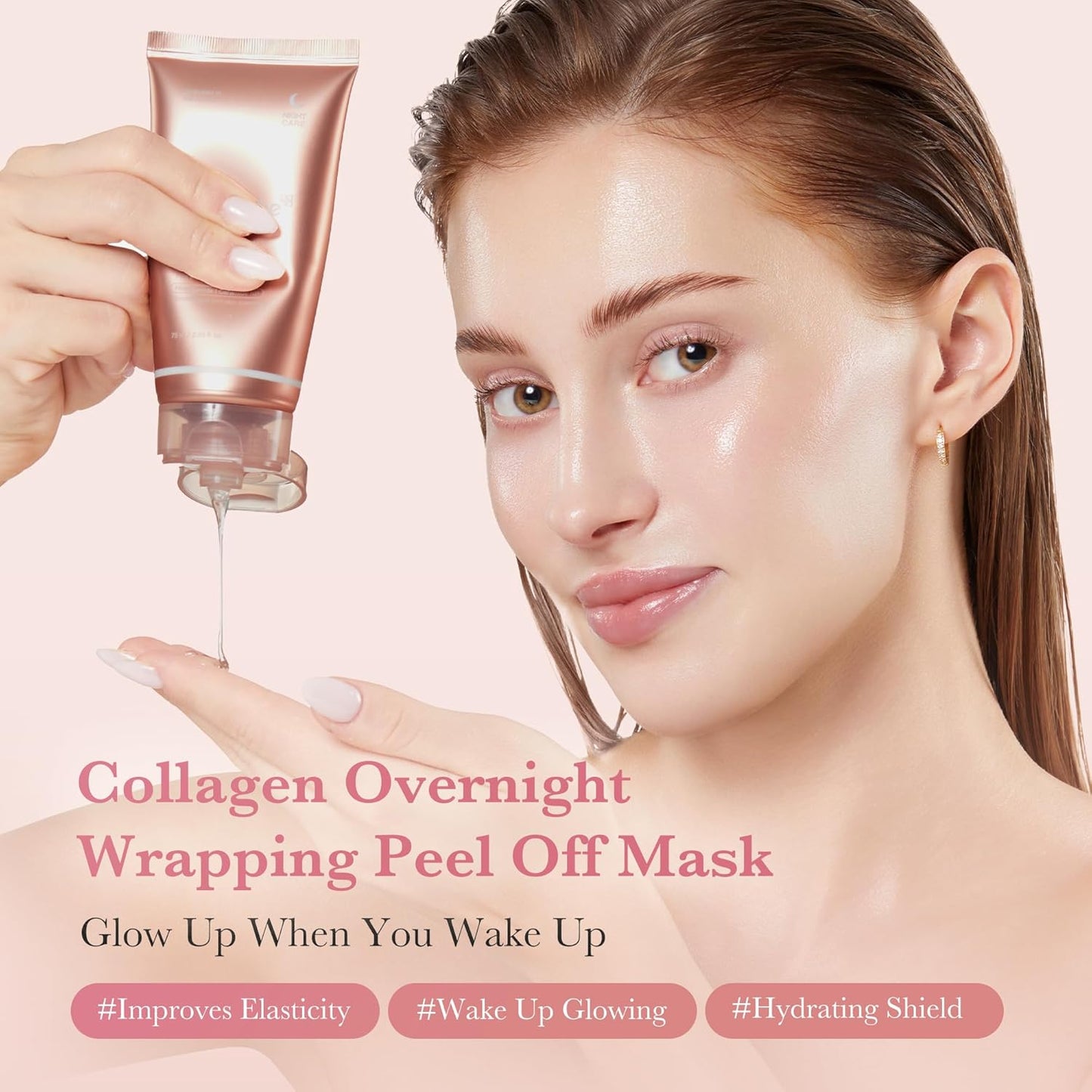 Medicube Collagen Night Wrapping Mask, Niacinamide, Hyaluronic Acid, For All Types Of Skin, 75ml