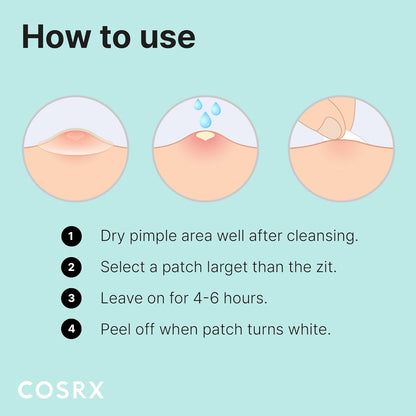 COSRX Acne Pimple Master Patch, Mineral Oil, For Blemish-Free Skin, 24-Pack