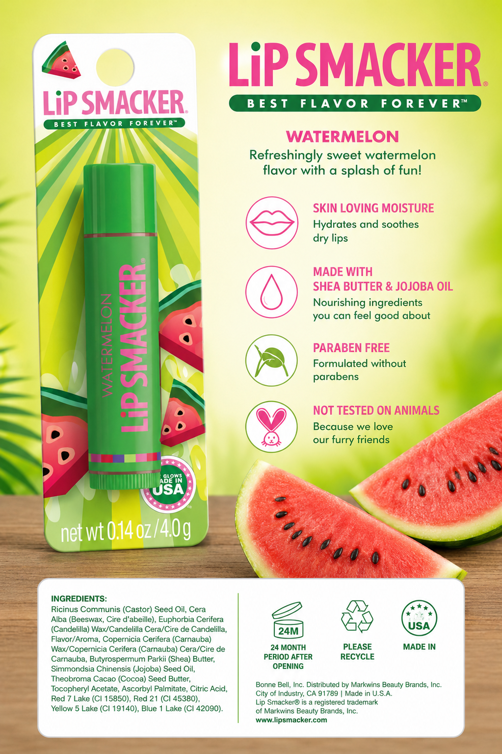 Lip Smacker Watermelon Lip Balm, 4g