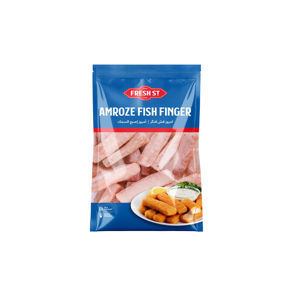 Fresh Street Amroze Fish Fingers - Frozen Fish Snacks, 500g