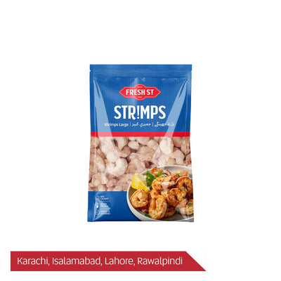 Fresh Street Peeled & Deveined Large Shrimps (Jhinga) - PND 60/80, 500g