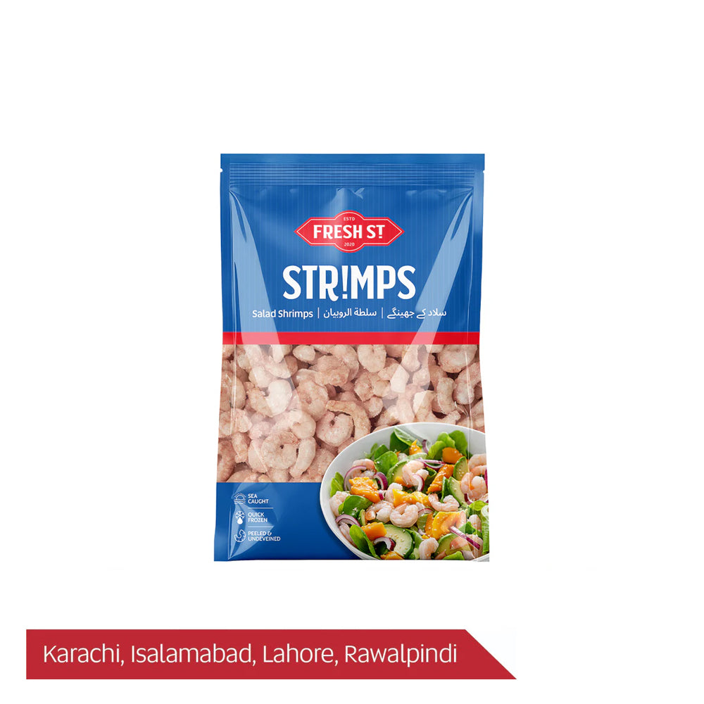 Fresh Street Peeled & Undeveined Salad Shrimps (Jhinga) - PUD 300/500, 500g