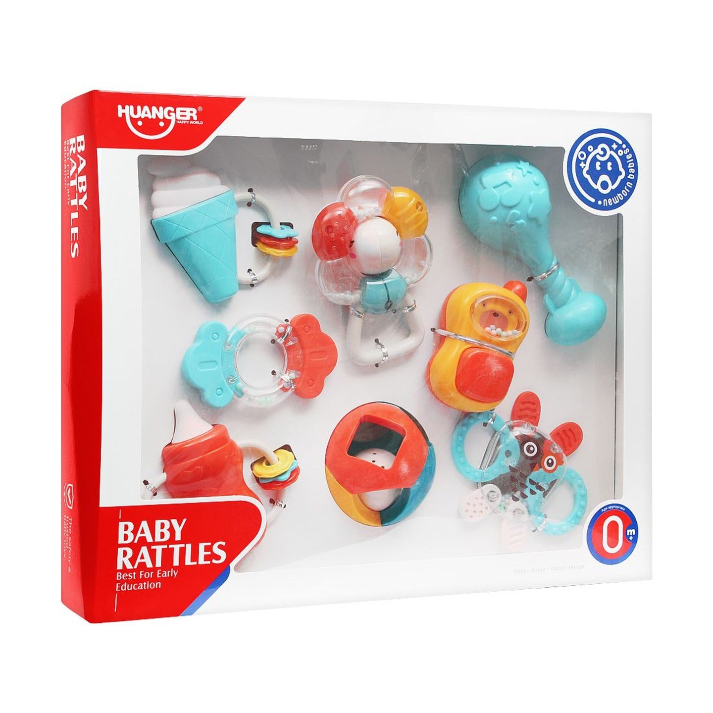 Huanger Baby Rattles, 0m+, 8 Pieces, HE0130