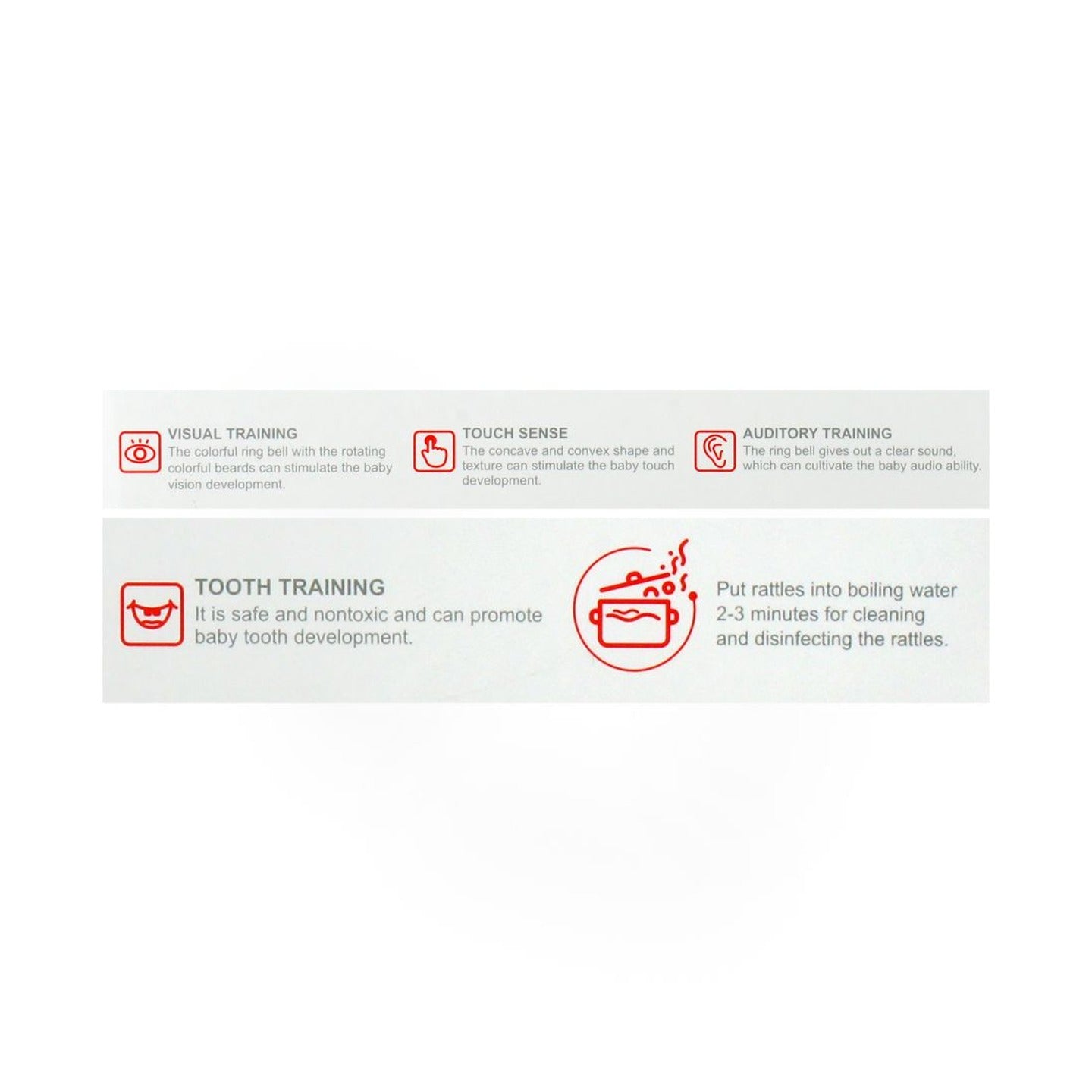 Huanger Baby Rattles, 5 Pieces, 0m+, HE0125