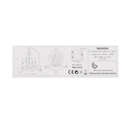 Huanger Unicorn Music Mobile, With Light & Music, 0m+, HE0311