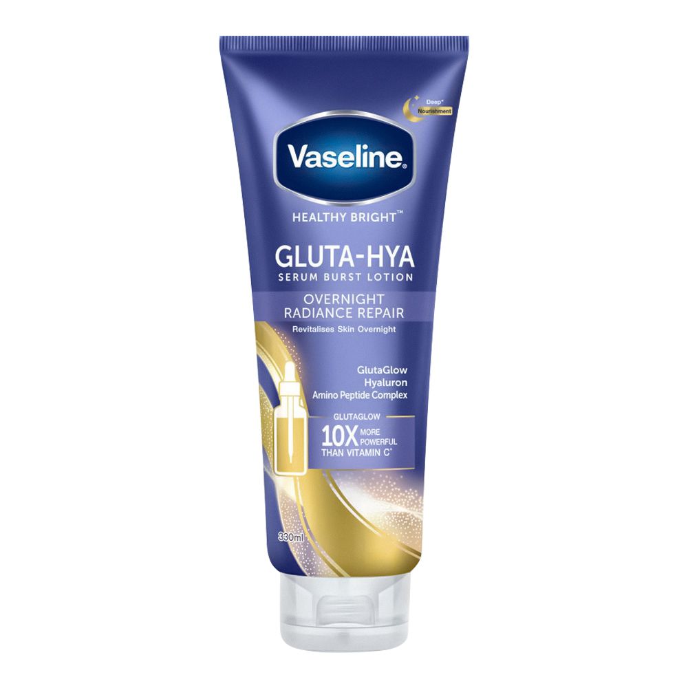 Vaseline Healthy Bright Gluta-Hya Over Night Radiance Repair Serum Burst Lotion  Revitalizes Skin Overnight  330ml