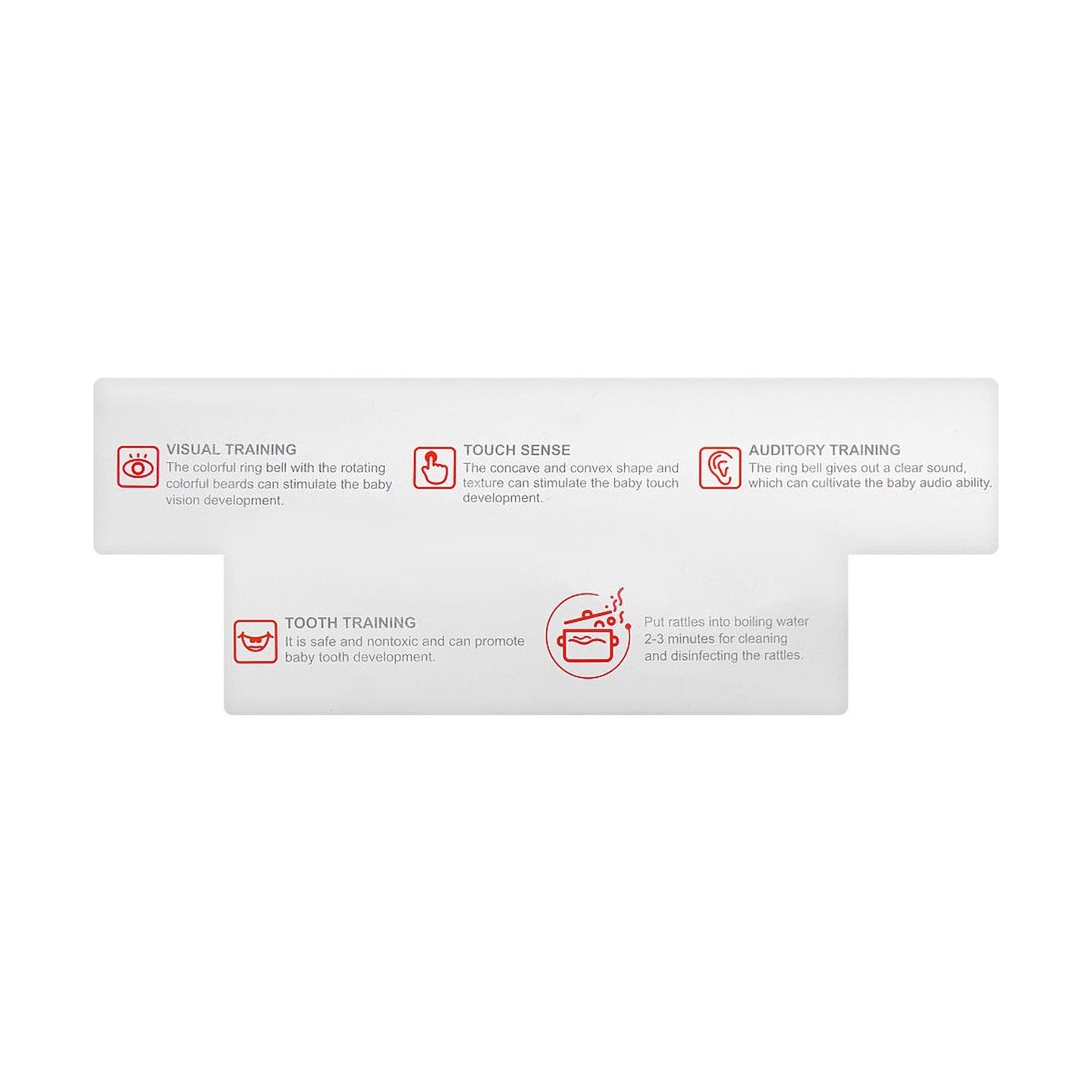 Huanger Baby Rattles, 6-Pack, For 0m+, HE0124