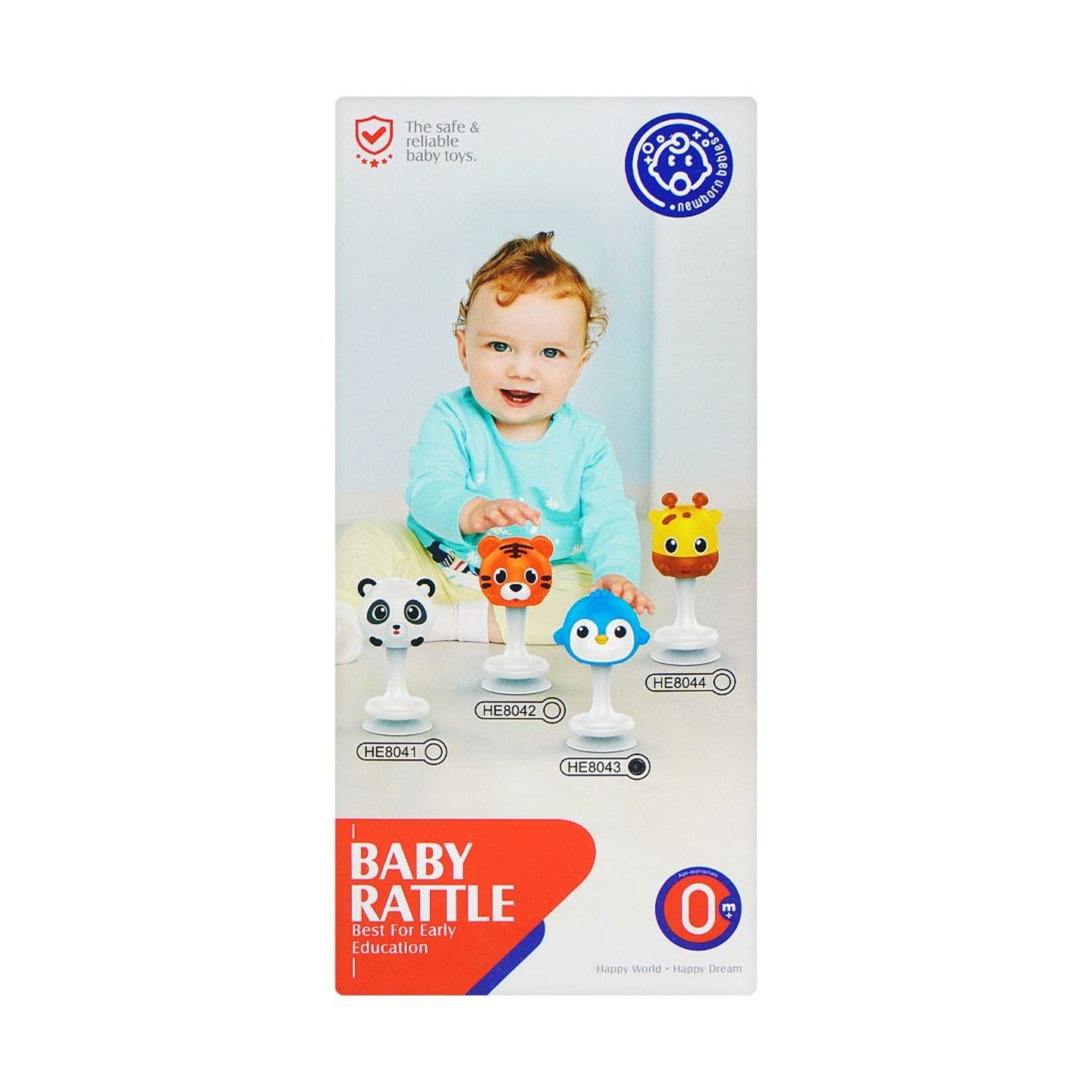 Huanger Baby Rattle With Silicone Sucker, For 0m+, HE8043