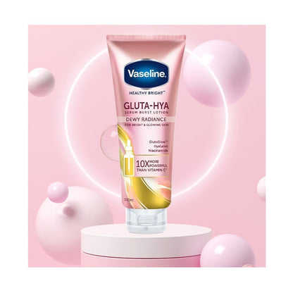 Vaseline Healthy Bright Gluta-Hya Dewy Radiance Serum Burst Body Lotion, 330ml