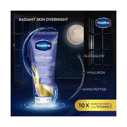 Vaseline Healthy Bright Gluta-Hya Over Night Radaince Repair Serum Burst Lotion  300ml