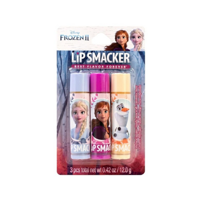Lip Smackers Disney Frozen 2 Flavored Lip Balm - Moisturizing, Soothing Trio Mythical Juniper, Vanilla Snow-it-all, &amp; Optimistic Berry, 3 Pcs, 12g