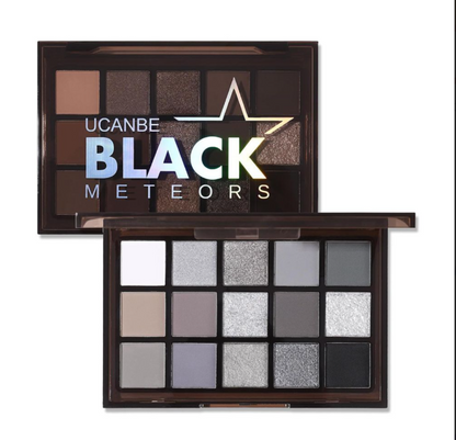 Ucanbe Black Meteors Eyeshadow Palette, 15-Pack, STUB061_09