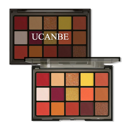 Ucanbe Sunset Orange Eyeshadow Palette, Water & Sweat Proof, 15-Pack, STUB061_16