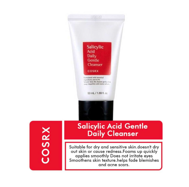 COSRX Daily Gentle Cleanser, Salicylic Acid, For Dry & Sensitive Skin, 150ml