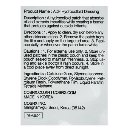 COSRX Acne Pimple Master Patch, Mineral Oil, For Blemish-Free Skin, 24-Pack
