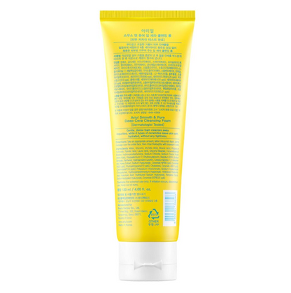 Ariul Smooth & Pure Deep Cera Cleansing Foam, Myristic Acid & Hyaluronic Acid, For Radiant & Healthy Skin, 120ml