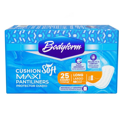 Bodyform Cushion Soft Long Maxi Pantiliners  25-Pack