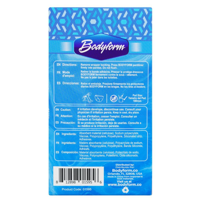 Bodyform Cushion Soft Long Maxi Pantiliners  25-Pack