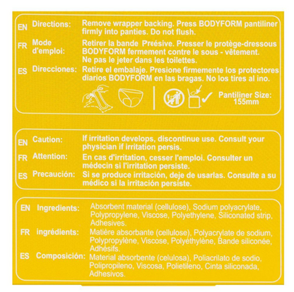 Bodyform Cushion Soft Regular Maxi Pantiliners  30-Pack