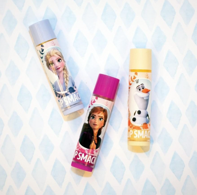 Lip Smackers Disney Frozen 2 Flavored Lip Balm - Moisturizing, Soothing Trio Mythical Juniper, Vanilla Snow-it-all, & Optimistic Berry, 3 Pcs, 12g