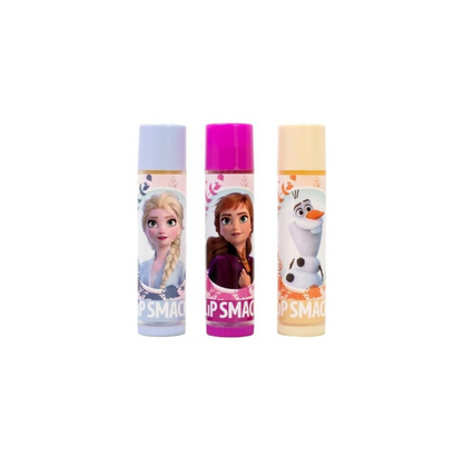 Lip Smackers Disney Frozen 2 Flavored Lip Balm - Moisturizing, Soothing Trio Mythical Juniper, Vanilla Snow-it-all, &amp; Optimistic Berry, 3 Pcs, 12g