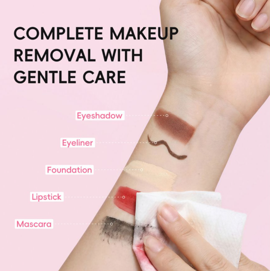 Laikou Japan Sakura Makeup Remover Wipes, Niacinamide, Hyaluronic Acid, 25-Pack, LK31657A