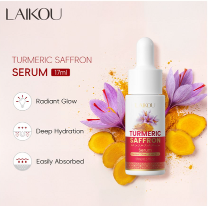 Laikou Turmeric Saffron Serum, Niacinamide, Vitamin C, For Radiant Skin, 17ml, LK33538A