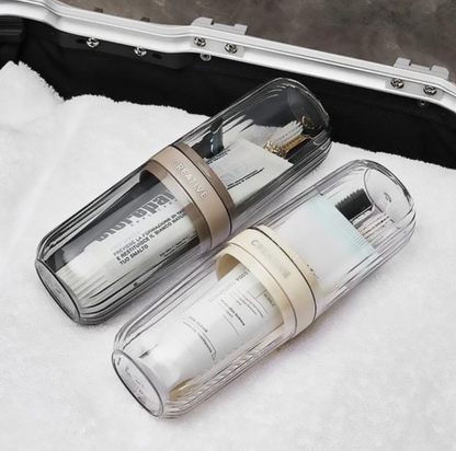 Portable Travel Toothbrush 2-In-1 Case With Cup
