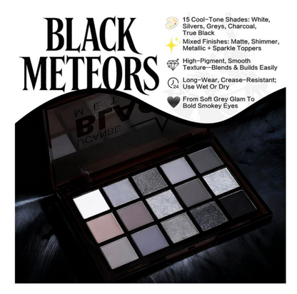 Ucanbe Black Meteors Eyeshadow Palette, 15-Pack, STUB061_09