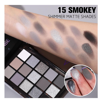 Ucanbe Black Meteors Eyeshadow Palette, 15-Pack, STUB061_09