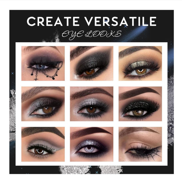 Ucanbe Black Meteors Eyeshadow Palette, 15-Pack, STUB061_09